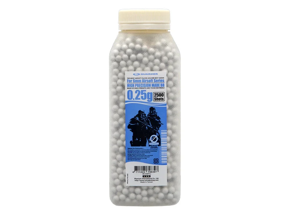 Højpræcisions BB-kugler 0,25 g – 2500 stk.