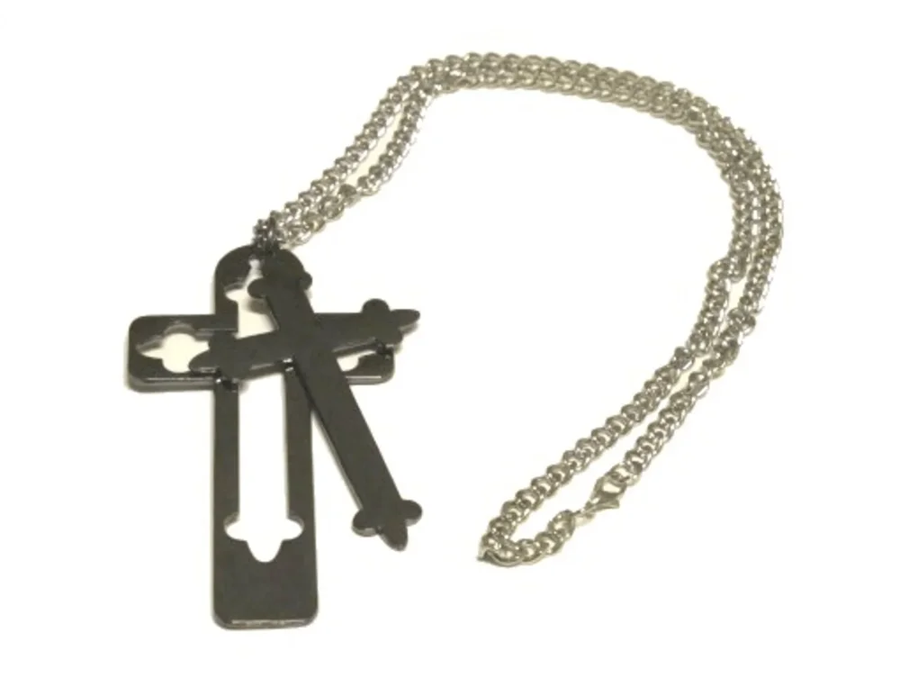 Kors halsband svartfärgad - Bild 2