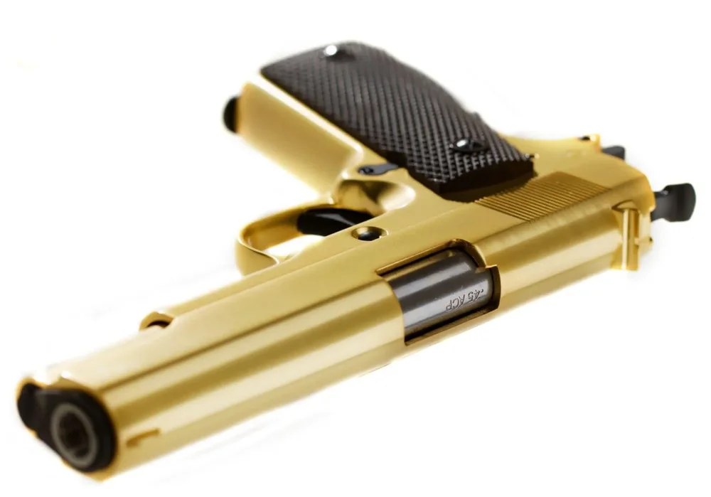 WE M1911 Full Metal GBB - Gold - Bild 3