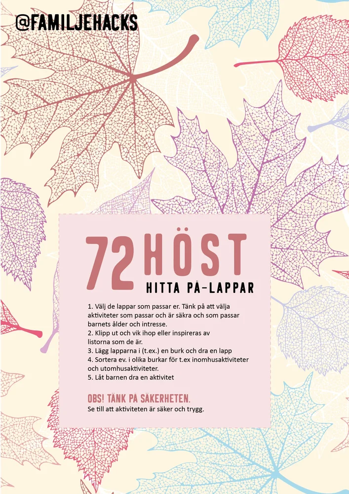 Hitta på-lappar: Höst Hitta på-lappar: Höst