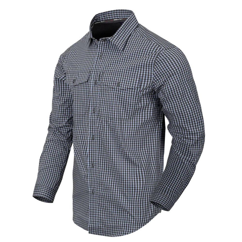 HELIKON COVERT Concealed Carry Long Sleeve Shirt - Phantom Grey Checkered