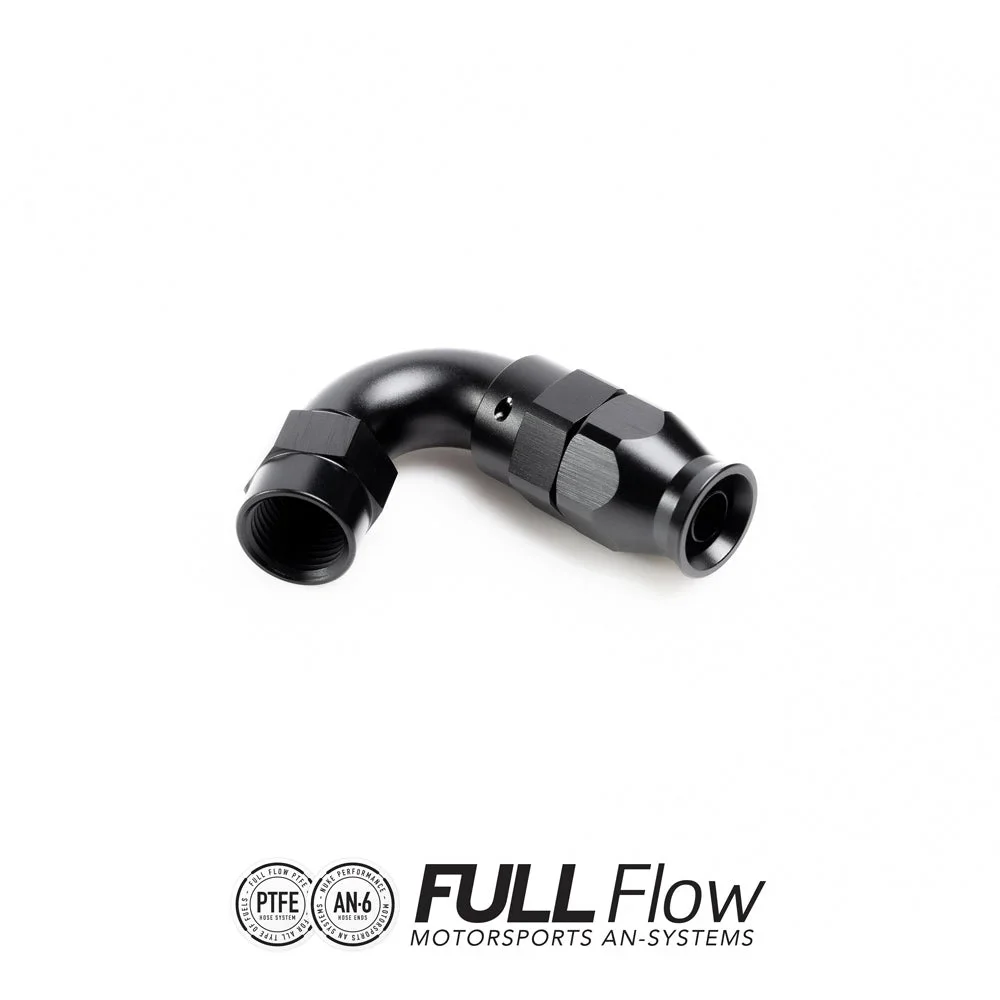 Full flow PTFE hose end fitting 120 degrees AN-6 Full flow PTFE hose end fitting 120 degrees AN-6