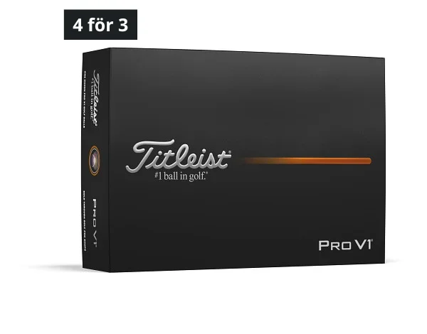Titleist 2025 PRO V1 White 12-pack Golfbollar Titleist 2025 PRO V1 White 12-pack Golfbollar