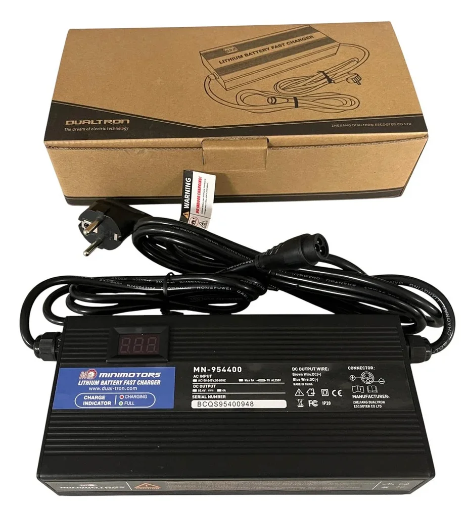 Fast Charger (Cargador rapido) 84V (95,4V 4A max) - Official Minimotors - DUALTRON STORM LIMITED
