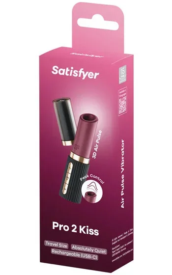 Satisfyer Pro 2 Kiss – Ljudlös lufttrycksvibrator i elegant läppstiftsdesign - Bild 2