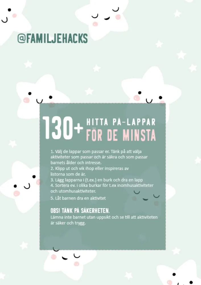 Hitta på-lappar: Småbarn Hitta på-lappar: Småbarn