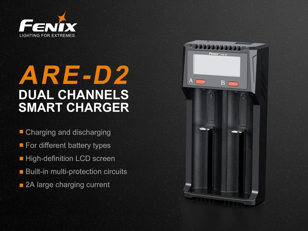 Fenix ARE-D2 USB Oplader til Li-ion og NiMH - Bild 2