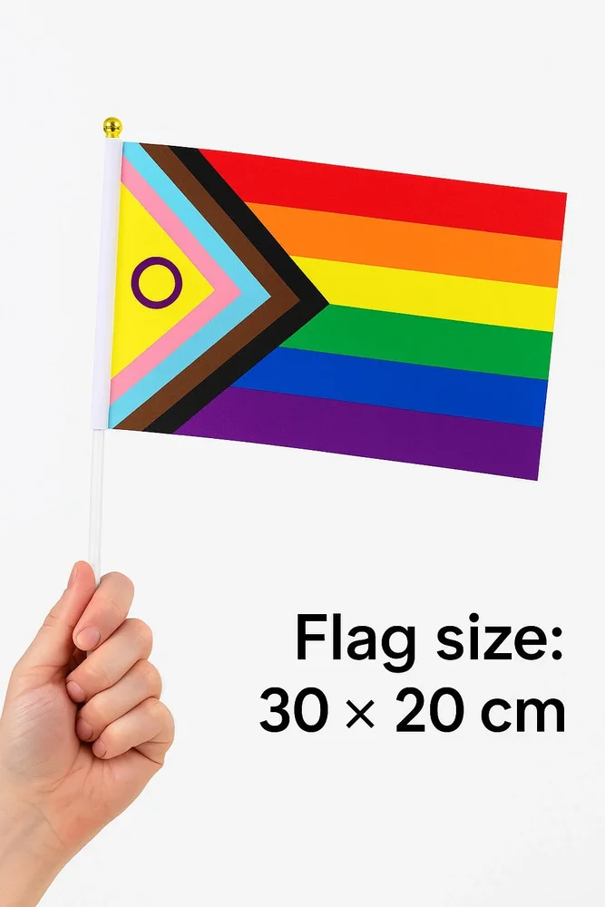 Progress Pride handflagga – 5-pack - Bild 2