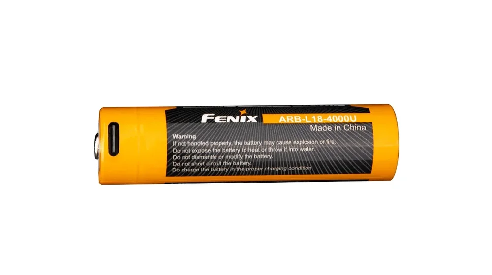 FENIX 18650 Genopladeligt Batteri 4000mAh Li-ion USB-C FENIX 18650 Genopladeligt Batteri 4000mAh Li-ion USB-C