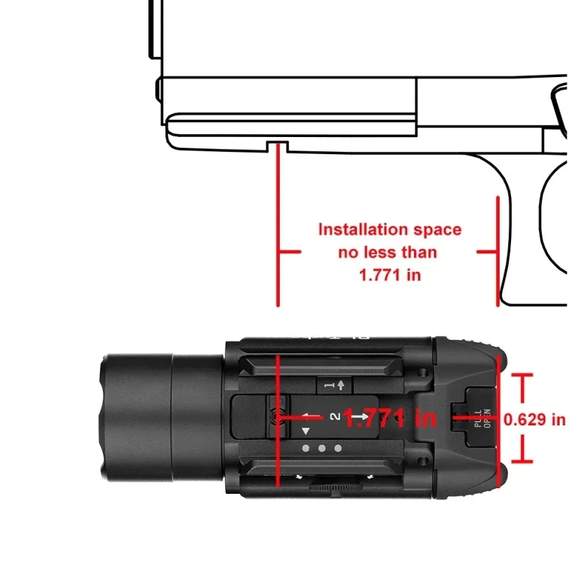 OLIGHT Valkyrie Turbo LEP Pistollygte 250 lm - Bild 2