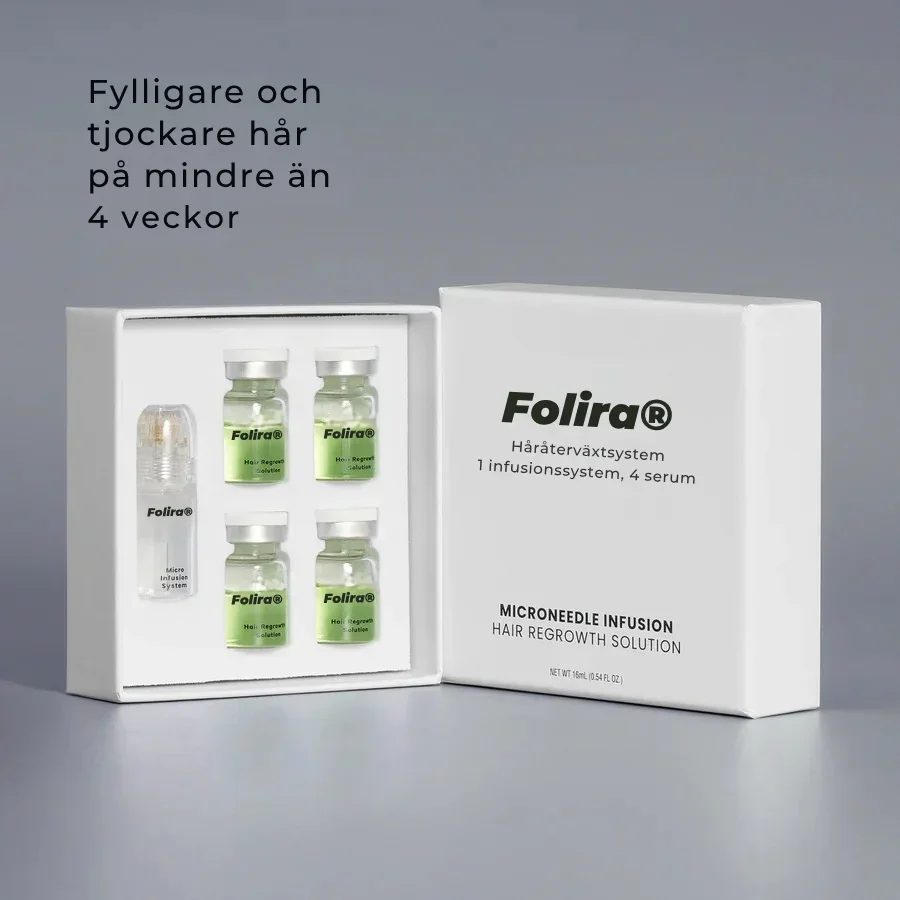Folira® | Håråterväxtsystem – 1 infusionssystem, 4 serum - Bild 1