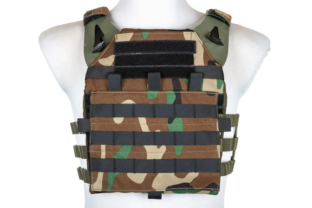Specna Arms Tactical Plate Carrier type waistcoat with assault panel Woodland - Bild 2
