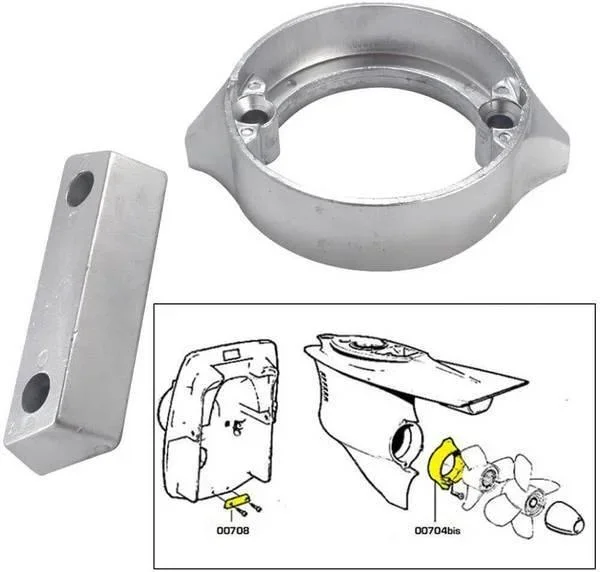 Magnesiumanod Volvo kit 290 Duo Prop, inkl skruv 875821 + 852835 - Bild 2
