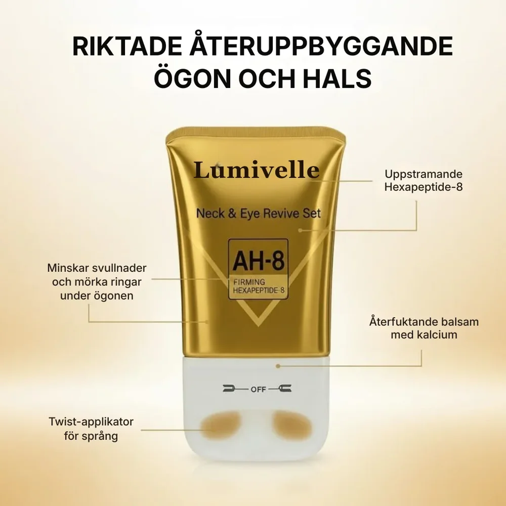 Lumivelle® | kalciumberikade uppstramande balmsticks för piggare ögon, slätare halslinjer och återfuktad lyster - Bild 3