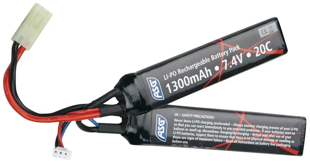 Strike 7,4V Li-Po Batteri 1300 mAh med Tamiya Stik Strike 7,4V Li-Po Batteri 1300 mAh med Tamiya Stik