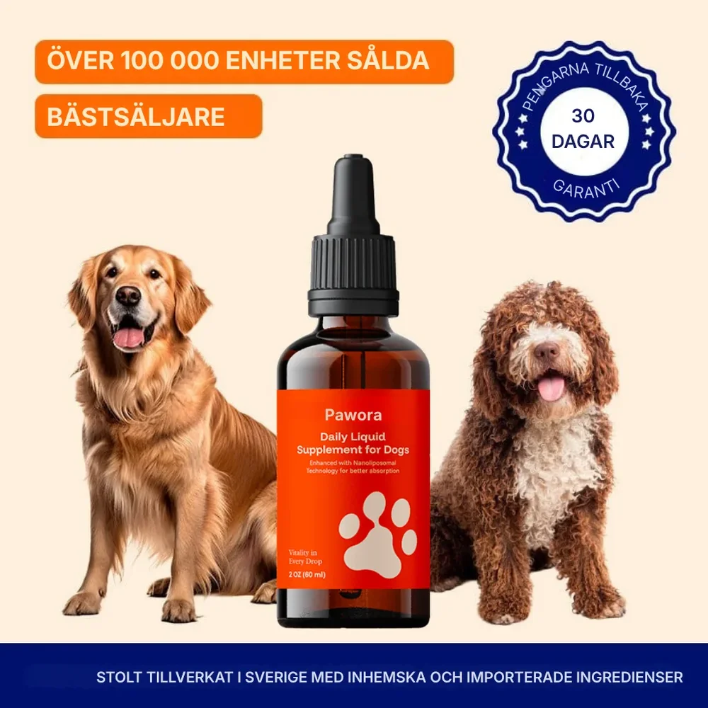 Pawora® | Nanoliposomala droppar som bevisligen ger mer energi, mindre värk och bättre koncentration redan från och med kvällens middag - Bild 1