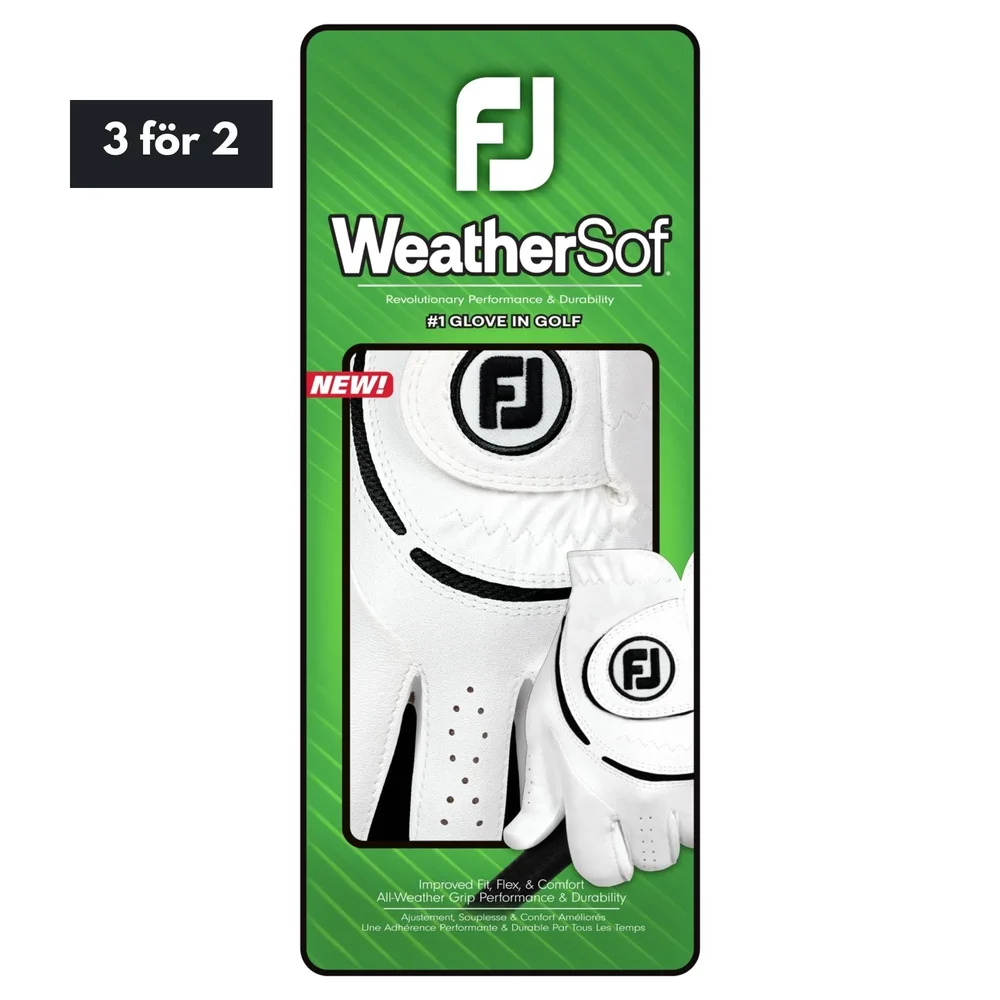 FootJoy WeatherSof Golfhandskar Dam – White Dam FootJoy WeatherSof Golfhandskar Dam – White Dam