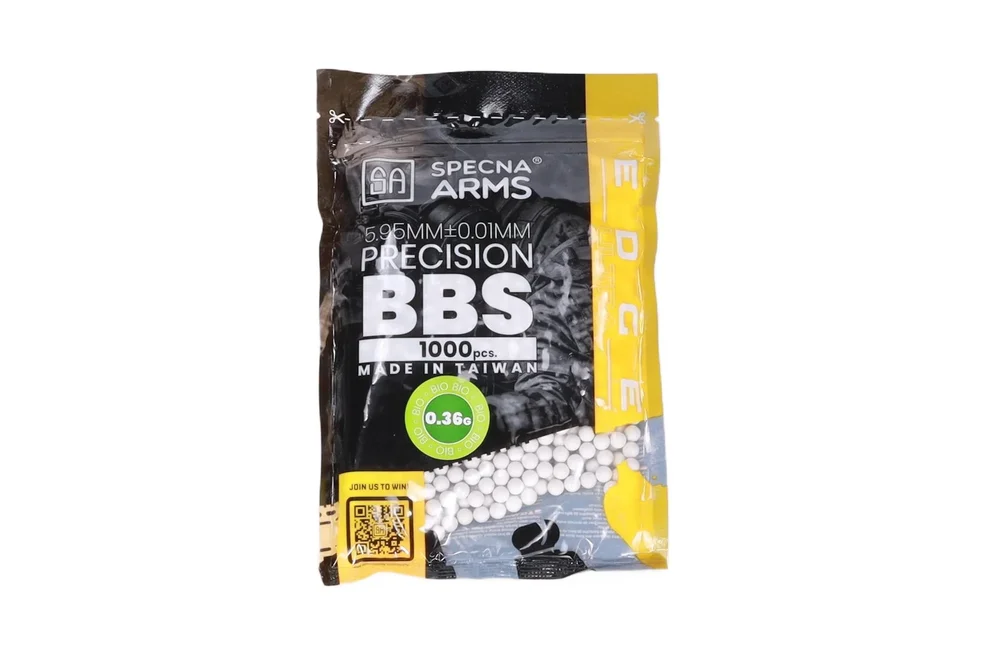 airsoft 0.36g Specna Arms EDGE ULTRA™ BIO precision BBs 1000 pieces White airsoft 0.36g Specna Arms EDGE ULTRA™ BIO precision BBs 1000 pieces White