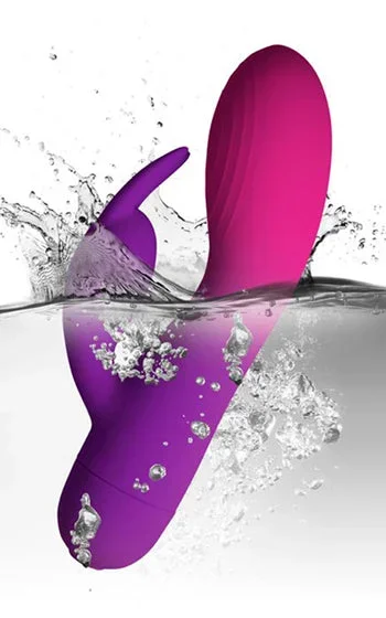 Glo-Girl Rabbit – Supermjuk Rabbitstav i Silikon med Dubbla Vibratorer - Bild 3