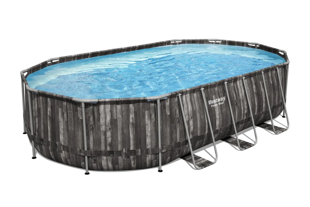 Ovanmarkpool Swing Pools Elite Oval Rampool – 6.10 x 3.66 x 1.22 m med filter pump 12V – 3.8 m3, stege, täcke och mark filt Ovanmarkpool Swing Pools Elite Oval Rampool – 6.10 x 3.66 x 1.22 m med filter pump 12V – 3.8 m3, stege, täcke och mark filt