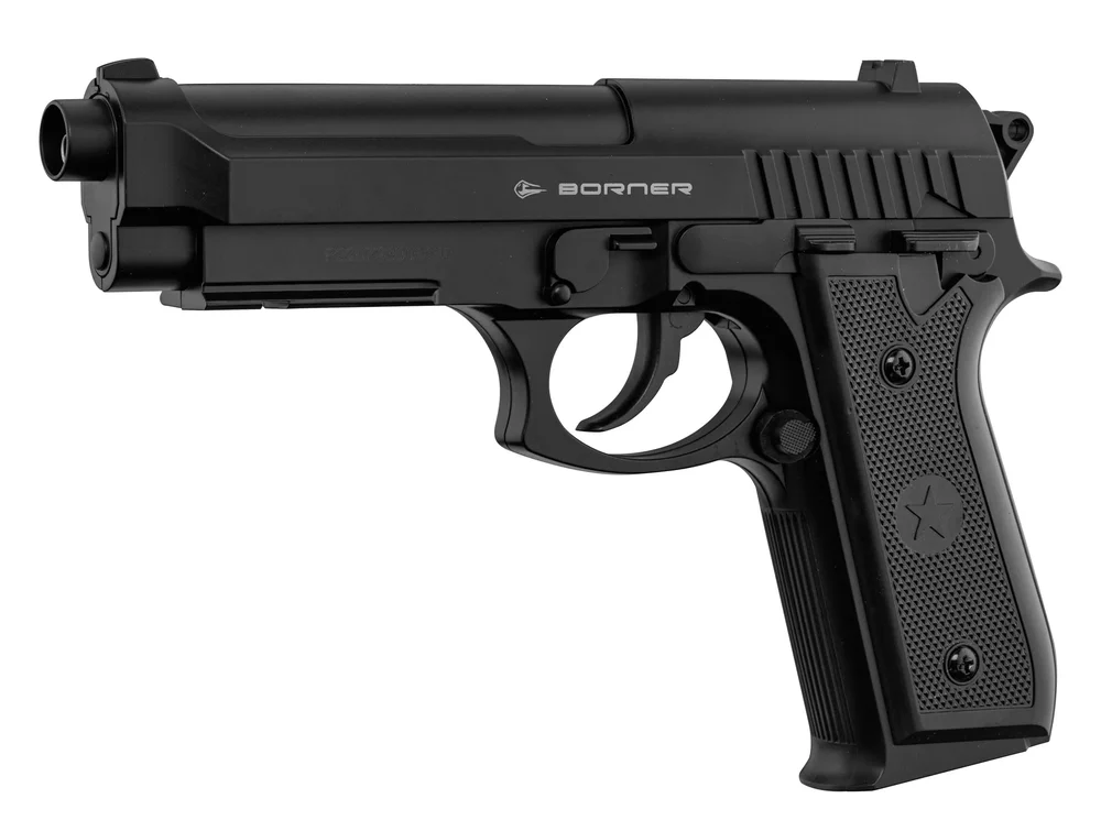 Borner 92M CO2-luftpistol i polymer, kal. 4,5 mm (.177) BB
