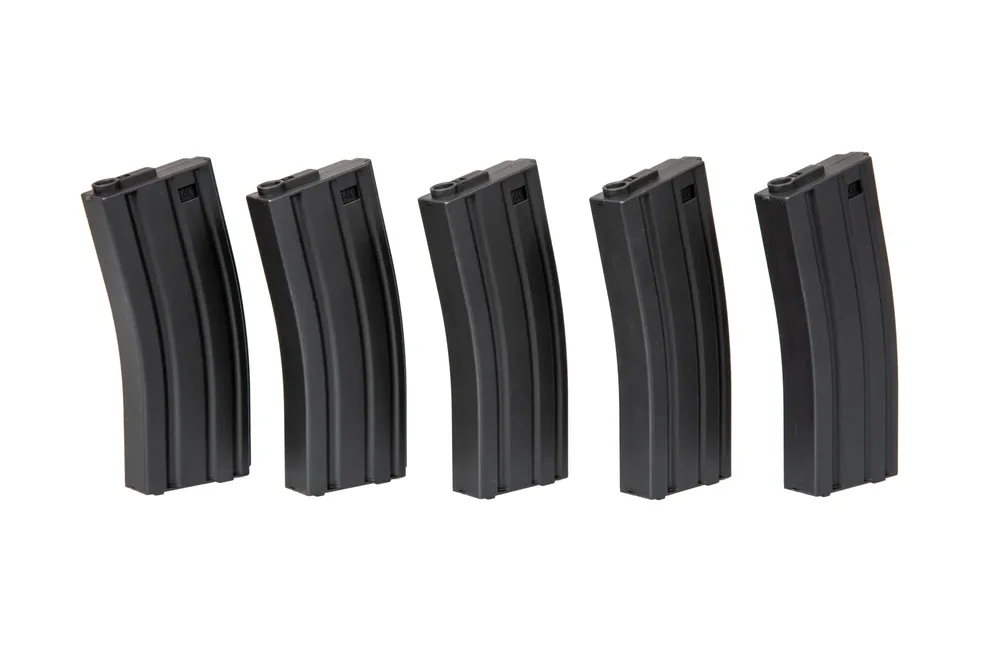 Set of 5 mid-cap magazines for 140 rounds for M4/M16 replicas - black - Bild 2