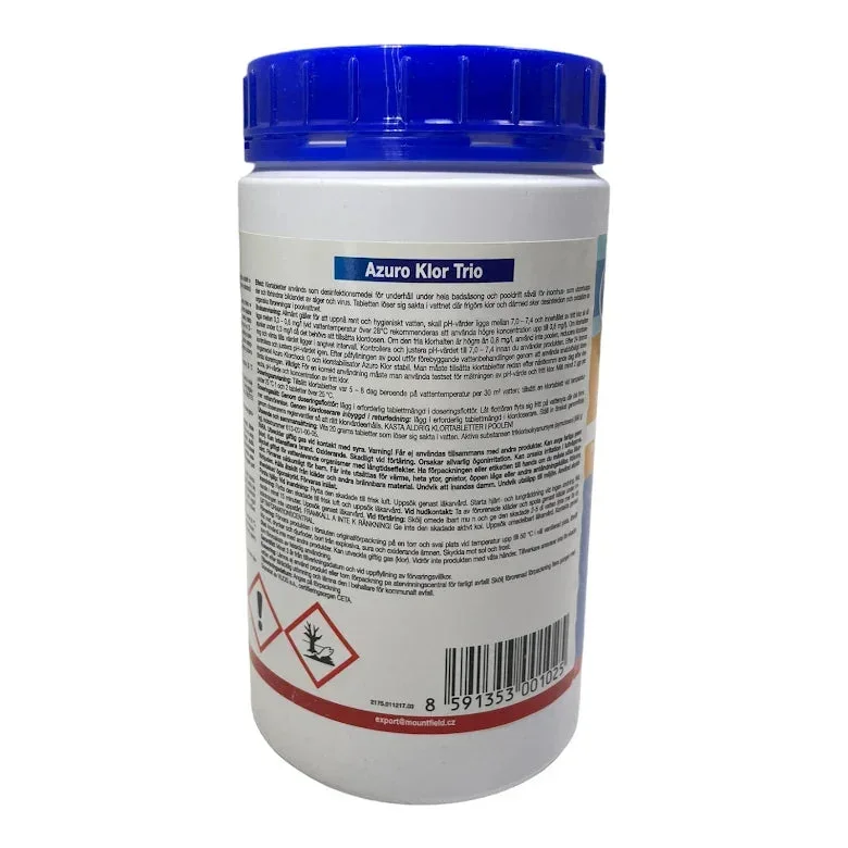 Azuro Veckoklor Klor TriTab 20g 0,9 kg - Bild 2