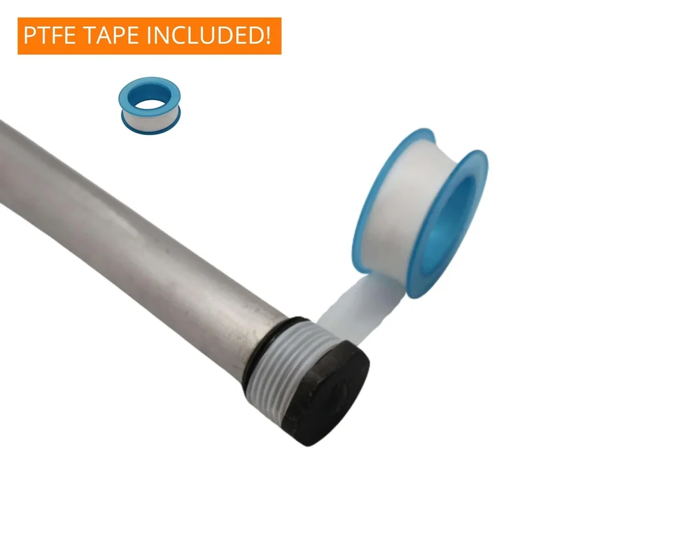 Kedjeanod Varmvattenberedare 21*1080mm (4*240mm) 3/4"-14 NPT Magnesium, PTFE tape - Bild 2