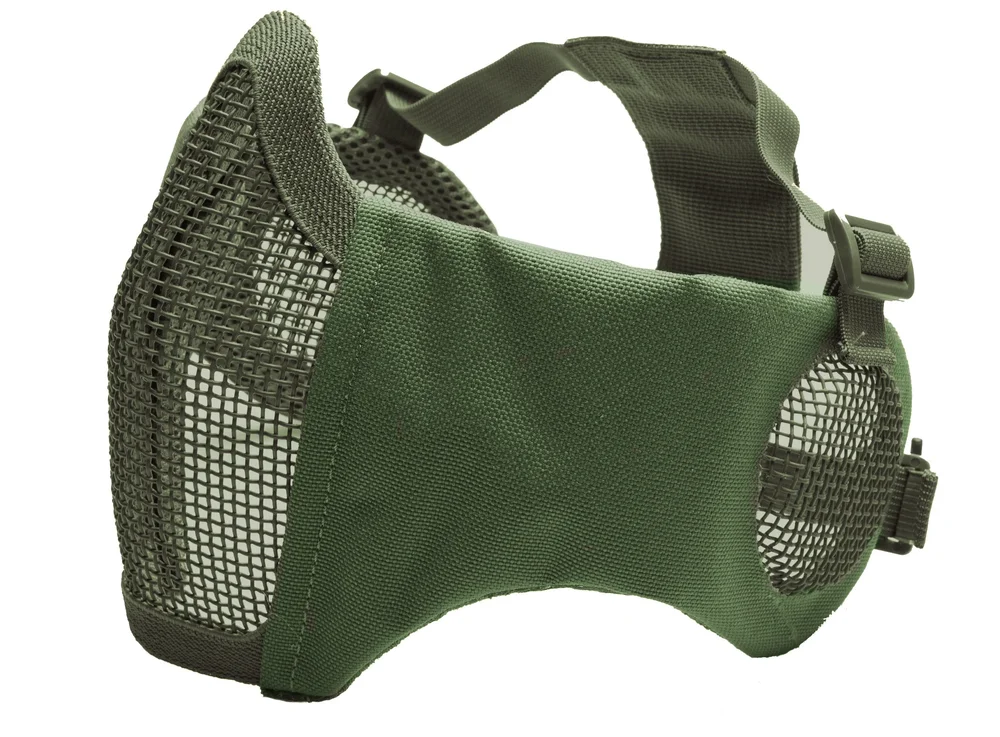 METAL MESH M/ KINDPUDER & ØREBESKYTTELSE - OD GREEN - Bild 2
