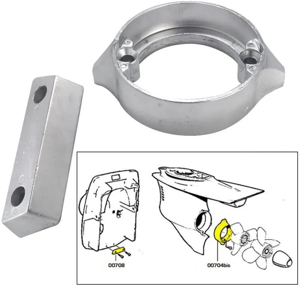 Aluminiumanod Volvo kit 290 Duo Prop i AL, inkl skruv 875821 + 852835 - Bild 2