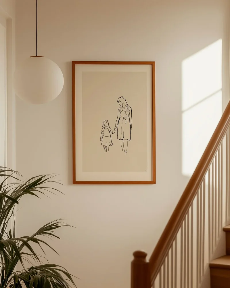 Konstnärligt linjekonstporträtt – från foto - Bild 3