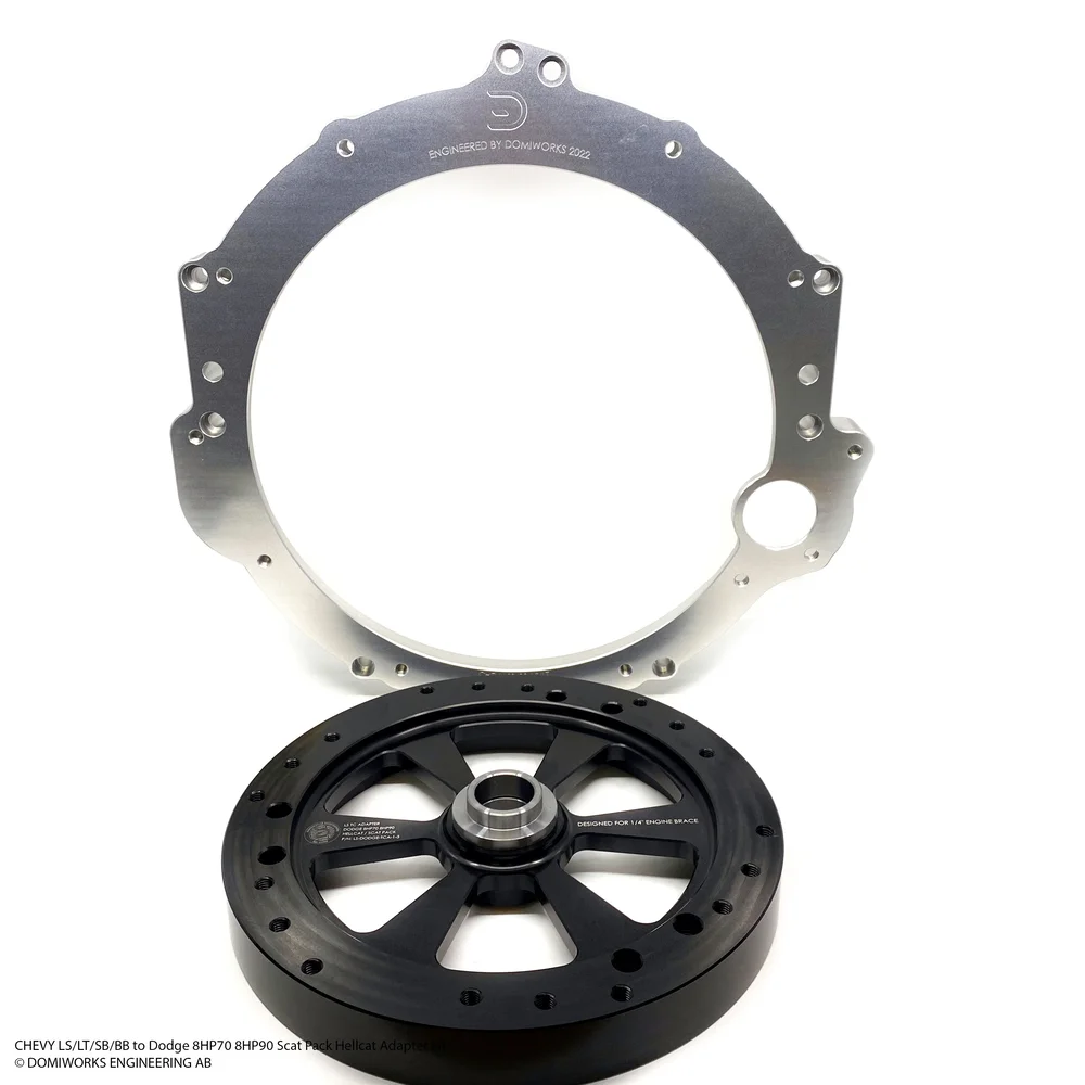 Chevy LS/LT/SB/BB till Dodge 8HP70 / 8HP90 Scat Pack Hellcat Adapter Kit Chevy LS/LT/SB/BB till Dodge 8HP70 / 8HP90 Scat Pack Hellcat Adapter Kit