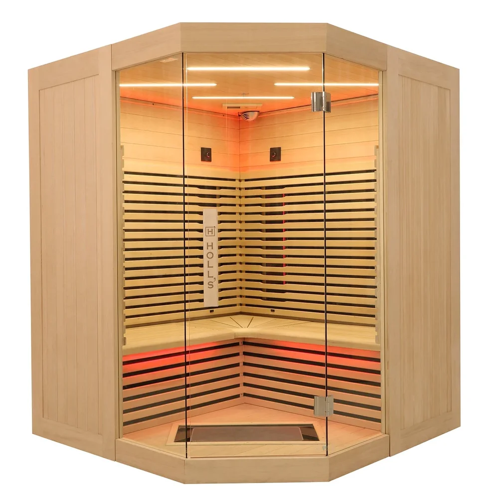 Holl’s Canopée Infraröd Bastu 3 Personer Hörnmodell – Triple Care Full Spectrum & Kromoterapi - Bild 1