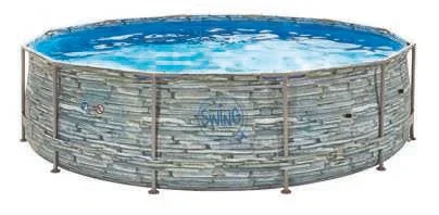 Ovanmarkpool Swing Pools Elite Sten Rampool – 4.88 x 1.22 m, Sten design Ovanmarkpool Swing Pools Elite Sten Rampool – 4.88 x 1.22 m, Sten design