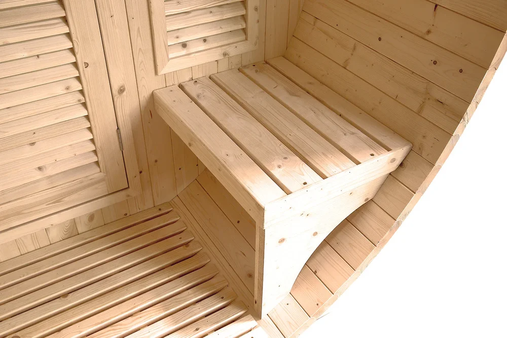 Sauna Gaïa Luna – Stor Utomhusbastu i Massiv Gran (6 personer) - Bild 3