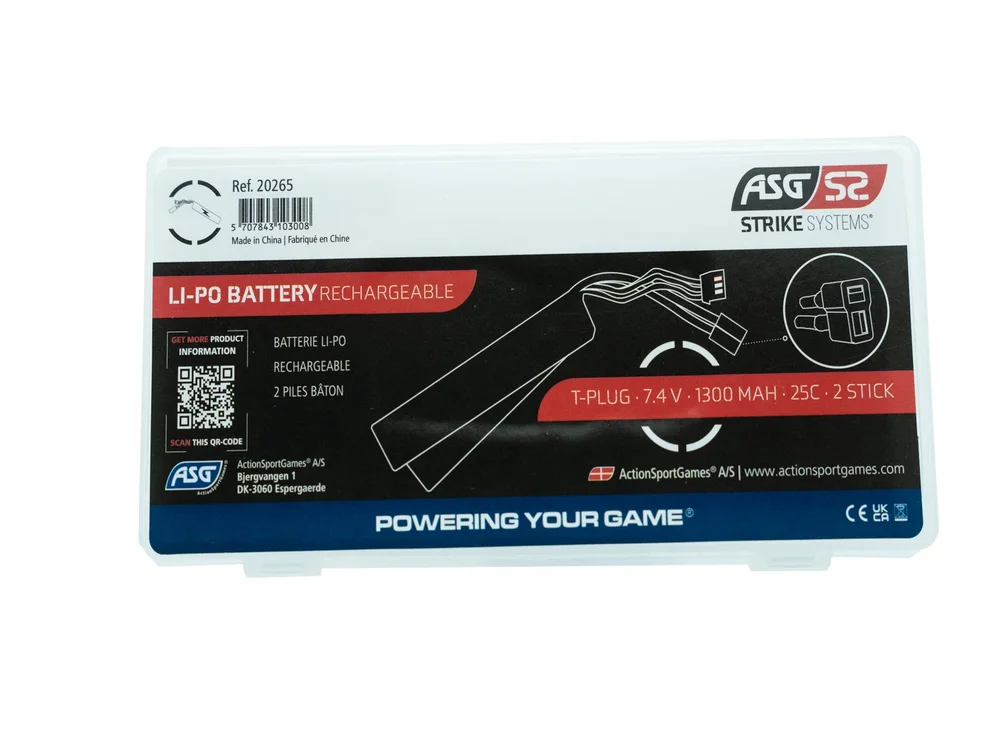7.4v Li-Po Battery 1300 mAh, 25C, 2 stick, T-Plug - Bild 3