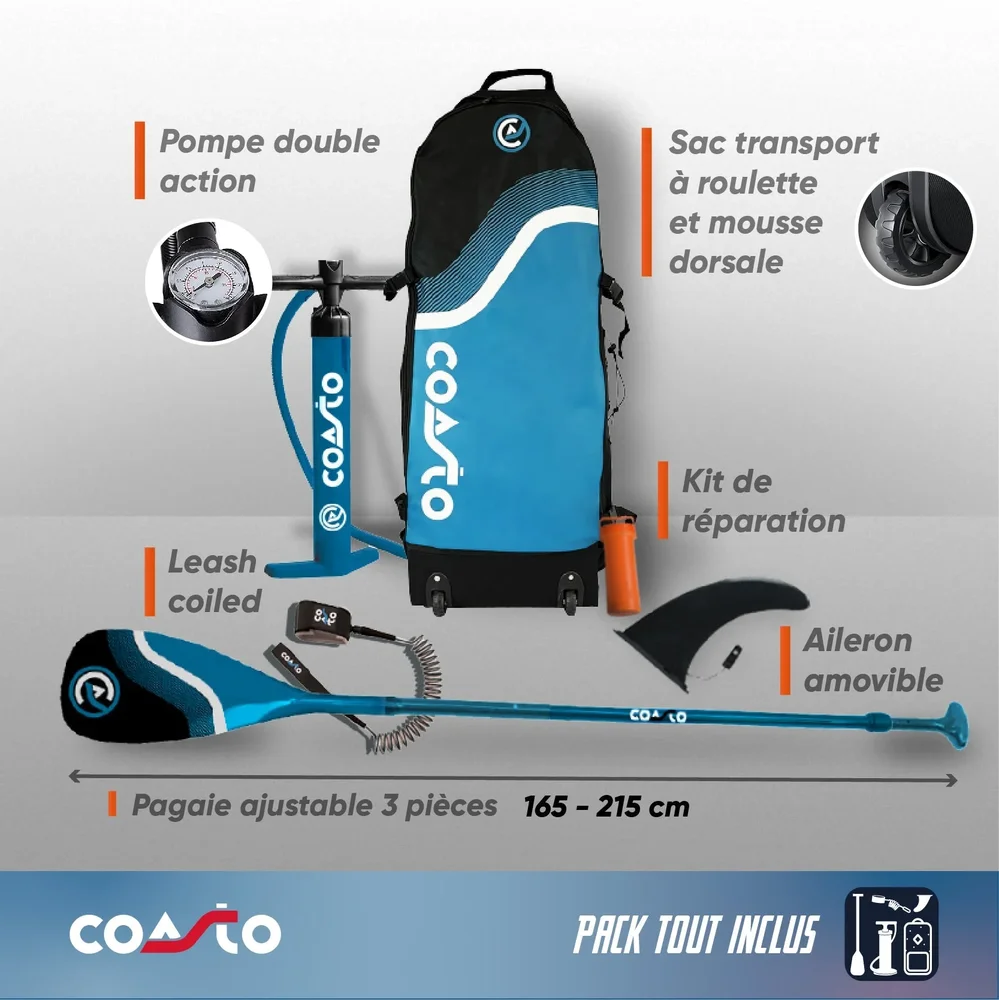Coasto Nautilus 11’8 Touring SUP – Uppblåsbar paddelbräda - Bild 2