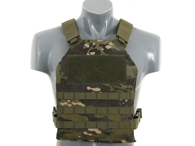 Simpel Plate Carrier med dummy soft armor-indsatser – Multicam Tropic Simpel Plate Carrier med dummy soft armor-indsatser – Multicam Tropic