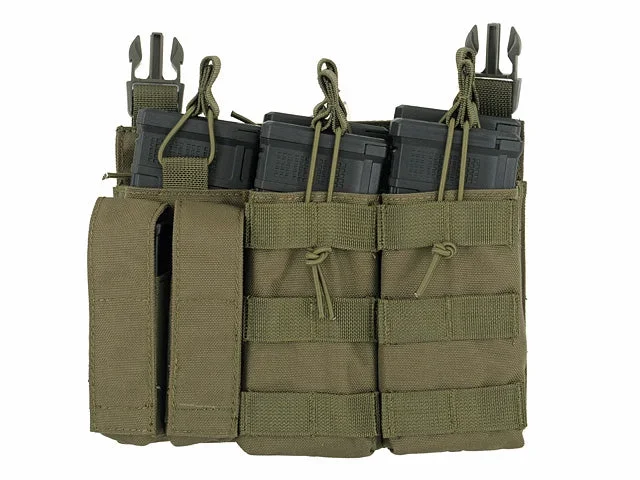 Buckle Up Triple lommepanel til 5.56/pistol – oliven Buckle Up Triple lommepanel til 5.56/pistol – oliven