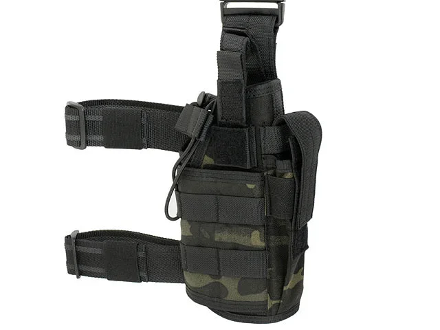 Taktisk drop leg-hylster med 2 bæremåder – Multicam Black - Bild 2