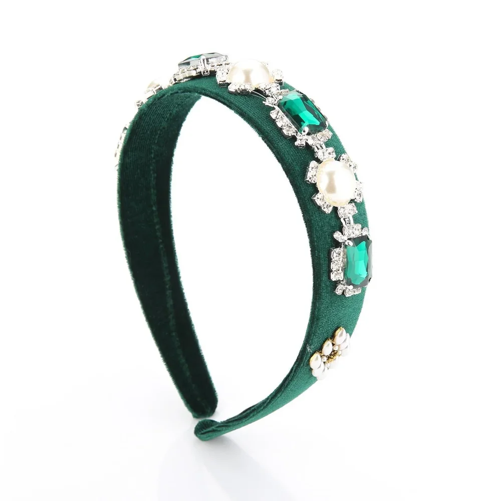 Lyxig diadem med handmonterade kristaller - Bild 1