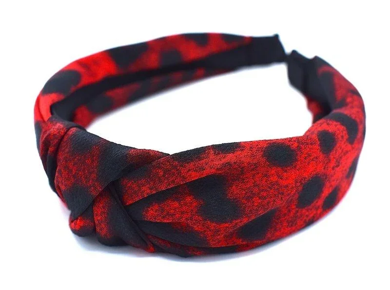 Röd Leopard Diadem - Tygklätt - Bild 1