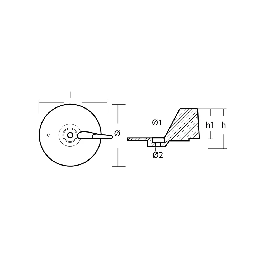 Zinkanod Honda, motor, HP 8-10-15, 0.395kg/0.87LB, R801410 - Bild 3