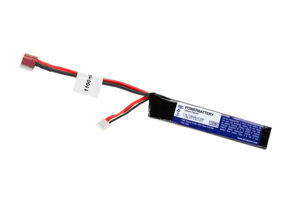 LiPo 7,4V 1100mAh 20C Stock Tube Type T-Plug LiPo 7,4V 1100mAh 20C Stock Tube Type T-Plug