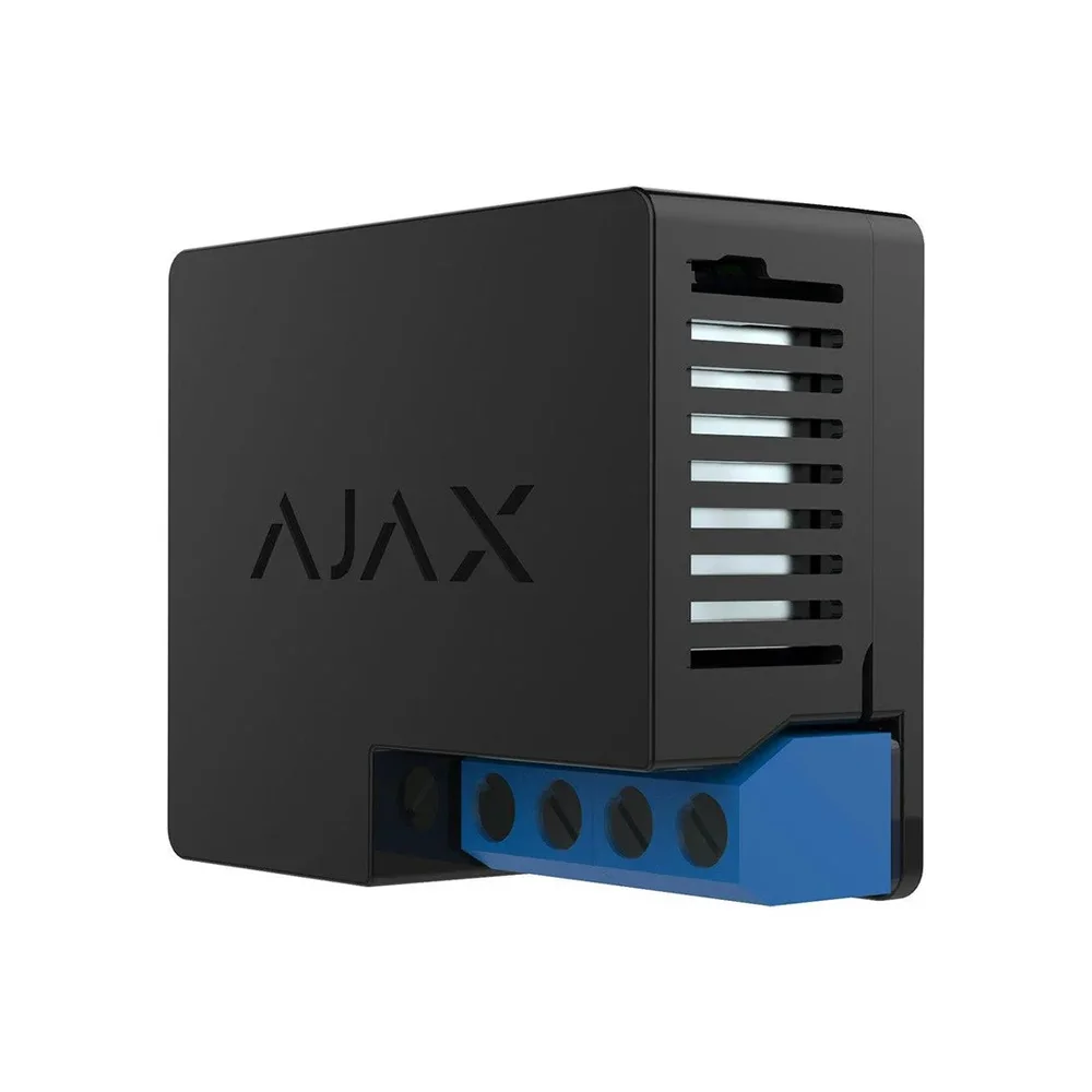 AJAX  Relay (8EU) ASP | Dry contact relay to control 12-24 V⎓ power supply remotely | Svart - Bild 2
