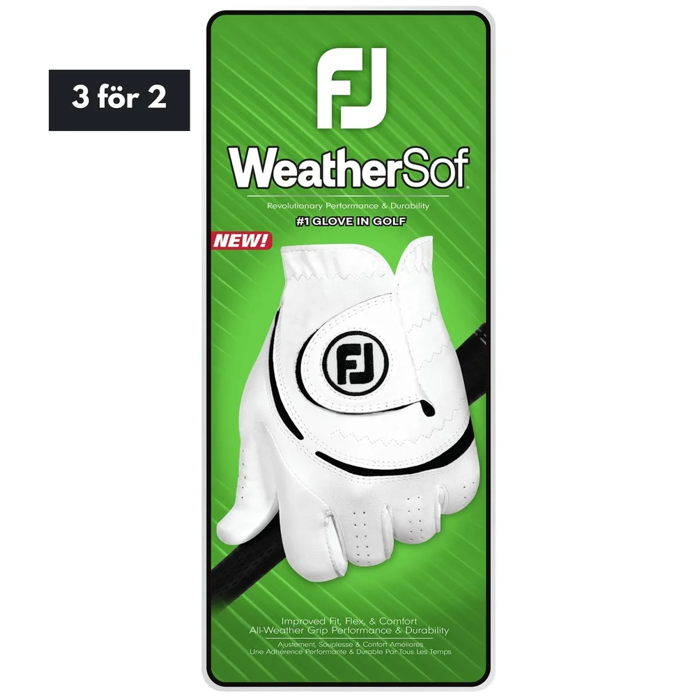 FootJoy WeatherSof Golfhandskar Herr - White Herr - Bild 1