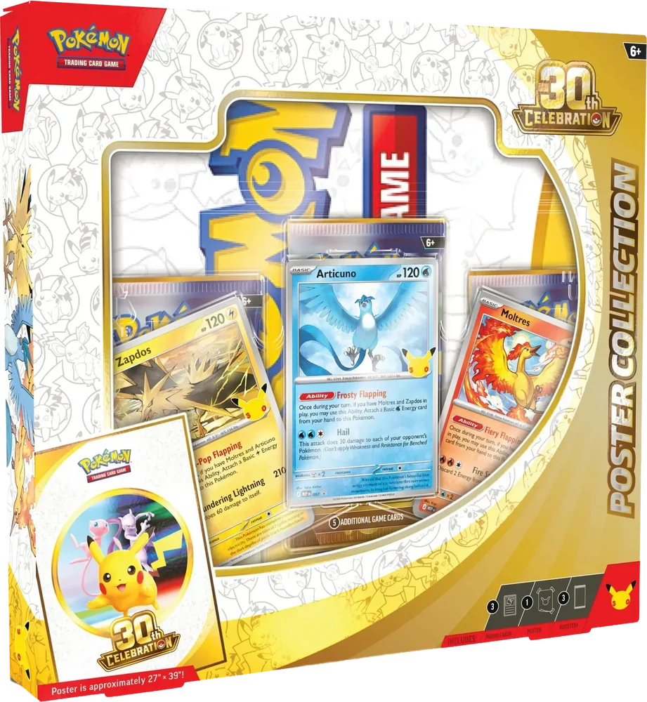 Pokémon TCG: 30th Celebration Poster Collection – Forudbestilling Pokémon TCG: 30th Celebration Poster Collection – Forudbestilling