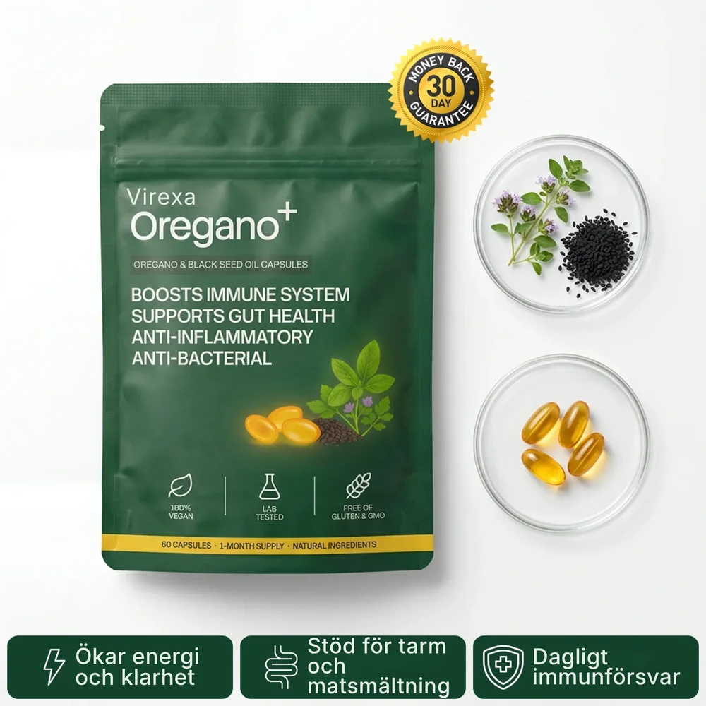 Virexa® - Oregano+ | Bekämpar skadliga bakterier, främjar tarmhälsan och lindrar magbesvär - Bild 1