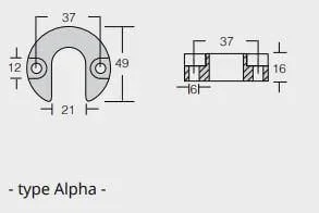 Zinkanod Mercury/Mercruiser typ Alpha, motoranod, M806189 / 806189Q1, 0.113KG/0.25LB, R800817 - Bild 3