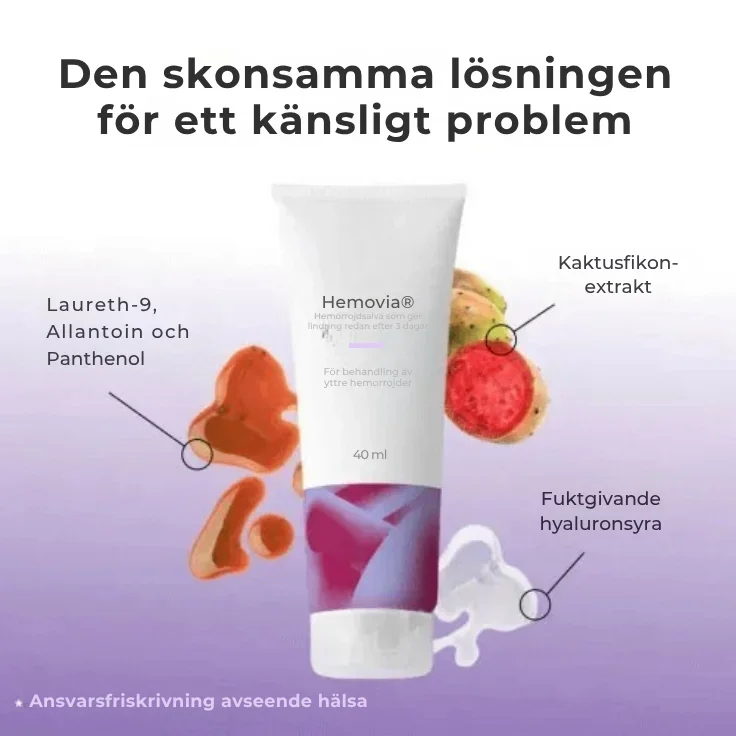 Hemovia® | Hemorrojdsalva som ger lindring redan efter 3 dagar - Bild 3